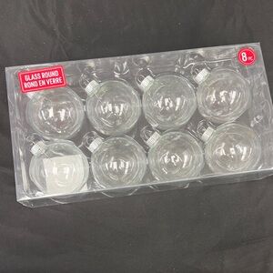 Make Market Clear Glass Round Ornaments - 8 Pack DIY glass ornaments